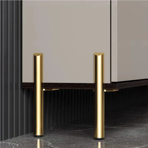 Vista 6 de Patas de muebles de 2 pulgadas, patas doradas para mesa de café, patas de muebles de metal de mediados de siglo para sofá, gabinete, otomana, juego