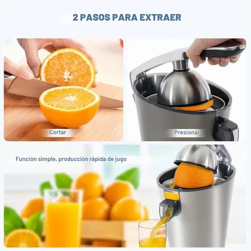 Vista 2 de [Usado] OLIXIS Exprimidor eléctrico de cítricos, máquina automática de exprimidor de naranja y exprimidor de limón con operación de un solo toque