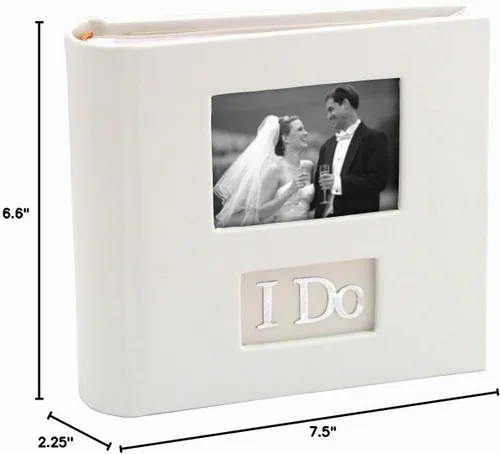 Vista 4 de álbum de fotografías "I do", Tela, Uno "I Do" Blanco