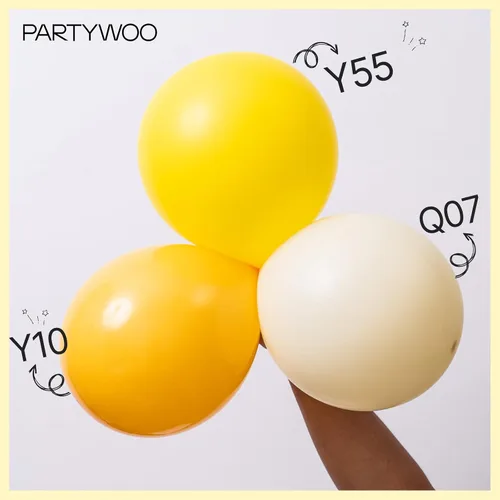 Vista 317 de PartyWoo 50 globos de látex color piel albaricoque, globos de helio boho de Albaricoque-f05