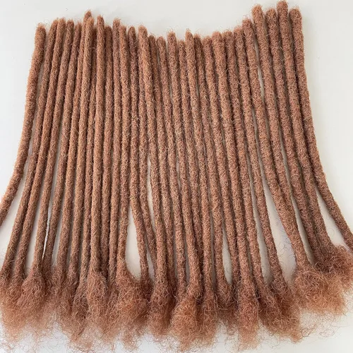 Vista 10 de Extensiones de cabello humano Loc de 0.2cm de ancho, 4 pulgadas, 10 hebras, extensiones de rastas de cabello humano 100% hechas a mano, permanentes