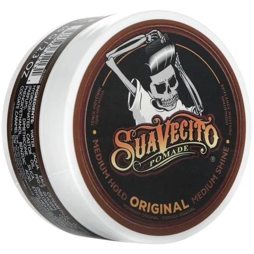 Vista 12 de Suavecito Pomade Original Hold For Men 4 oz, 1 paquete – Gel de cabello sin escamas de brillo medio como cera a base de agua – Fácil de lavar – Se
