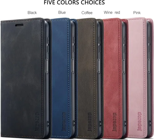 Vista 9 de Funda tipo cartera para Samsung Galaxy A32 5G con bloqueo RFID, tarjetero y función atril magnético, funda de cuero con tapa para Galaxy A32 5G