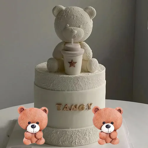 Vista 7 de Oso de peluche Fondant Moldes de silicona para oso para decoración de tartas, decoración de cupcakes, caramelo y goma de mascar de chocolate