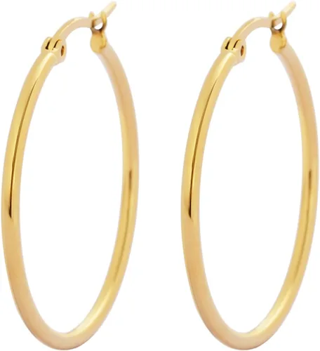 Vista 17 de Edforce - Aretes de acero inoxidable tipo argolla (20-60 mm de diámetro)