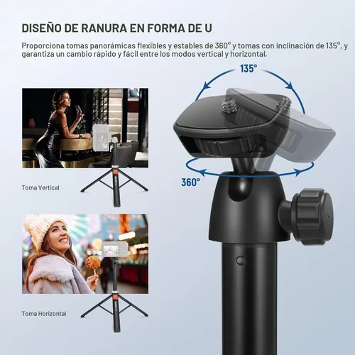 Vista 3 de NEEWER Trípode para teléfono celular y cámara con control remoto y soporte para teléfono compatible con iPhone GoPro Canon Sony DSLR, trípode de 160