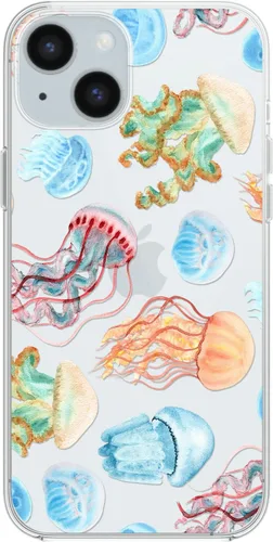 Vista 12 de Blingy's Funda compatible con iPhone 15, divertido estilo gato con patrón de hojas de otoño, lindo diseño de animales de otoño, funda protectora
