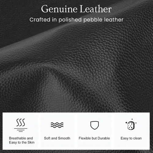 Vista 7 de befen Bolso de hombro para mujer de cuero genuino, bolsos para portátil con compartimentos, bolsos de mano