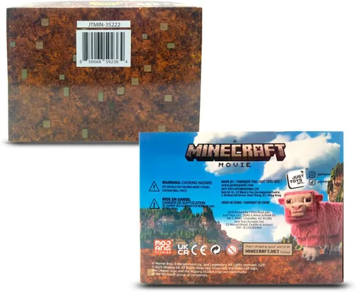Vista 8 de Minecraft Mighty Mega Squishme (Abeja Cozie) Officially Licensed Minecraft Movie collectible. Soft slow-rise foam squishy, about 8 inches, with a