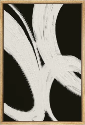 Vista 20 de SIGNWIN Lienzo enmarcado para pared, bosque blanco y negro, pino, ilustraciones de naturaleza silvestre, arte moderno, rústico, decorativo
