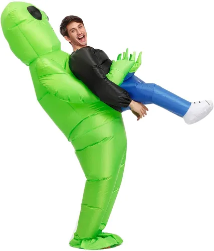 Vista 2 de Decalare Inflatable Alien Costume For Adults and Kids,Alien Funny Blow Up Costumes,Halloween Costumes For MenWomen