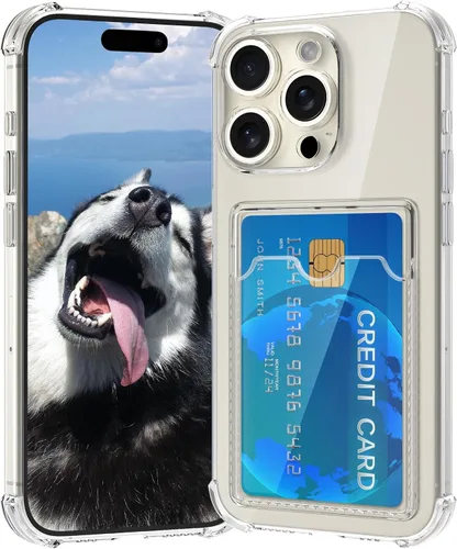Vista 22 de Funda compatible con iPhone 13 con tarjetero, funda tipo cartera, transparente, delgada, suave, protectora a prueba de golpes, antiarañazos, funda