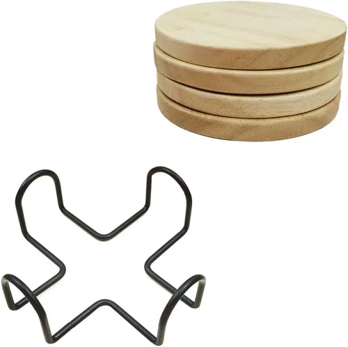 Vista 5 de Posavasos de madera personalizados para bebidas, grabado personalizado, monograma, grandes regalos para familiares, amigos o para ti mismo