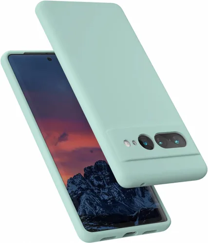 Vista 10 de Diseñada para Pixel 7 Pro, funda de goma de gel de silicona líquida a prueba de golpes, cojín de forro de tela de microfibra suave compatible
