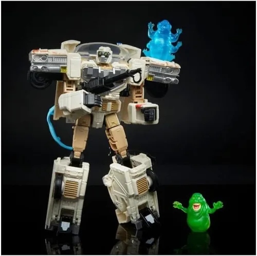 Vista 3 de Ghostbusters X Transformers 2021 G1 Autobot Ectotron ECTO-1 y exclusivo de cómic