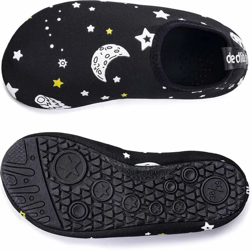 Vista 5 de Deedlite Zapatos de agua que cambian de color para mujeres, hombres y niños, zapatos casuales de senderismo acuáticos, calcetines para niños