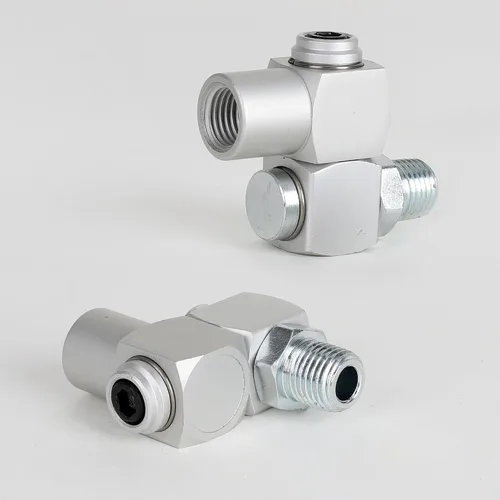 Vista 5 de Accesorios de manguera de aire, 3 piezas de conectores de manguera de aire giratorios de 360 grados, accesorios de aire NPT macho y hembra de 1/4