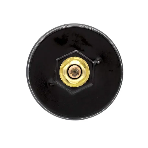 Vista 3 de PIC Gauges TRI-RC-254R1.75-D Tridicador comercial, caja de acero negro, internos de bronce, lente de plástico con indicador rojo, esfera de 2.5