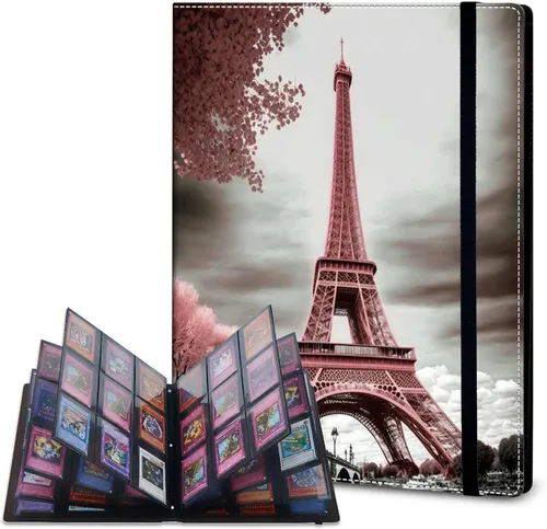 Vista 27 de Rossy Carpeta de tarjetas con 4 bolsillos, carpeta de tarjetas intercambiables, álbum de colección de tarjetas, para 160 tarjetas de carga lateral