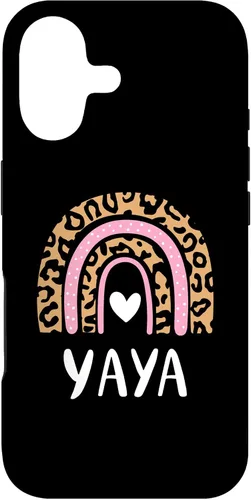Vista 32 de Yaya Leopard Print Rainbow Cute Mothers Day Funny Yaya Case for iPhone 16