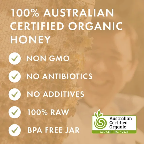 Vista 5 de BIOSOTA Miel de Manuka orgánica MGO 1717+ - Miel de Manuka de grado médico de Australia NPA/ULF 31+, miel pura 100% cruda sin calentar, 8.8 onzas