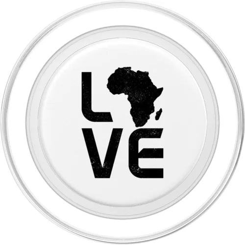 Vista 2 de África LOVE African Map Black Pride Etiopía Kenia Nigeria PopSockets MagSafe PopGrip para iPhone