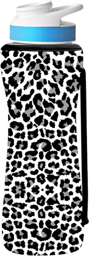 Vista 13 de Funda estampada de 22 onzas compatible con botellas de agua Cirkul para botellas de plástico y acero inoxidable, neopreno de 22 onzas, material que