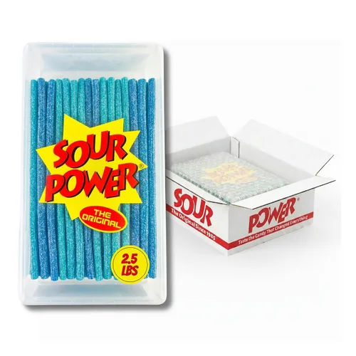 Vista 24 de Sour Power Premium Sorbetes de caramelo surtidos – Los caramelos de pajitas agrias originales desde 1985 – 50 g (Paquete de 6) – Vegano,