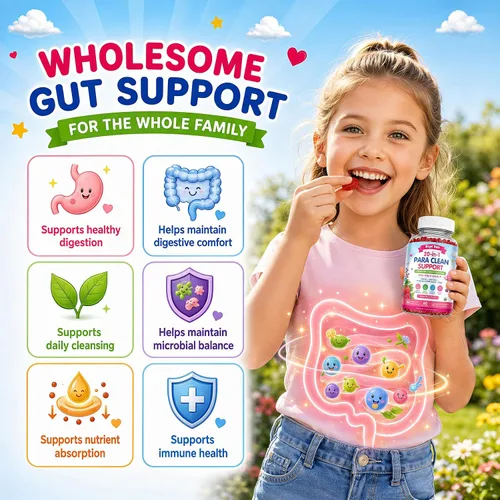 Vista 4 de Gomitas de limpieza intestinal de hierbas 20 en 1 para humanos y niños