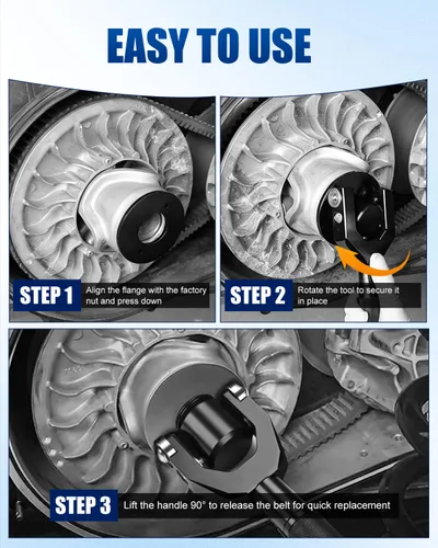 Vista 4 de X3 - Herramienta de cambio de correa compatible con Can-Am Maverick X3 Max DS RS MR RC Turbo R 2017-2021, se adapta a la base de rueda de 64 o 72