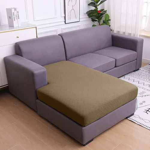 Vista 37 de hyha Fundas de cojín para sofá al aire libre, fundas lavables para sofá seccional, jaspe de diamante, funda elástica para cojín de asiento de sofá
