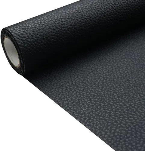 Vista 21 de Tela de cuero de imitación de textura litchi azul bebé PU 11.8x53.14 pulgadas (30x135 cm) de 1.13 mm de espesor para tapicería, manualidades