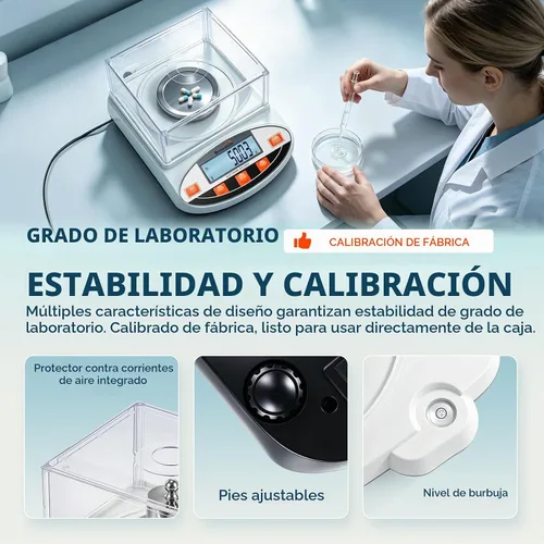 Vista 3 de Bonvoisin Balanza analítica de escala de laboratorio 3.53 oz x 0.00004 oz