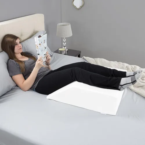 Vista 4 de Lavish Home Almohada de cuña de espuma con funda extraíble con cremallera, almohada elevada para dormir o sentarse en la cama, ayuda con ronquidos