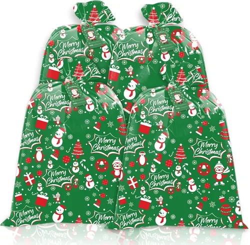 Vista 9 de HYmoso 1 pieza bolsas de regalo de Navidad extragrandes, bolsas de regalo jumbo para bicicleta para regalos navideños enormes de gran tamaño, bolsa