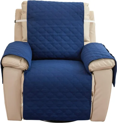 Vista 12 de Qubjus Funda de sofá de 2 plazas Revesible para sofá de 2 cojines, lavable, protector de muebles con correas elásticas para perros, mascotas, niños
