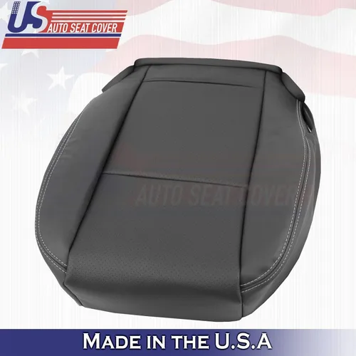 Vista 6 de U.S.AutoSeatCover 2011 2012 2013 Compatible con Dodge Charger Driver Passenger Bottom Fundas de asiento de cuero BLK