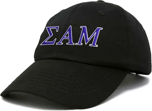 Vista 4 de DALIX Sigma Alpha Mu - Gorro de fraternidad bordado con letras griegas