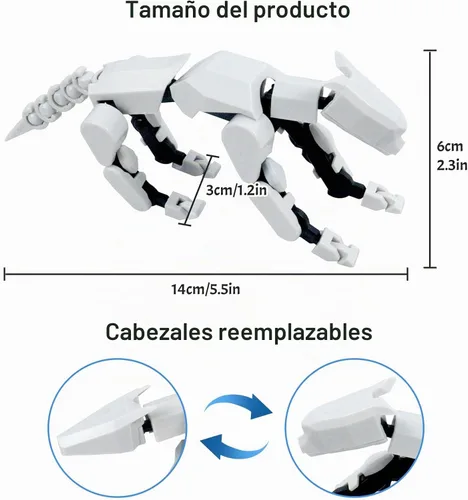 Vista 3 de Conjunto de Figura de Acción Titan13 (Ensamblaje Completado), Figura de Acción de Perro Robot Impresa en 3D, Perros Robot de Múltiples