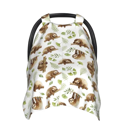Vista 12 de Cubierta de toldo bohemia para asiento de coche de bebé, cubierta de lactancia para recién nacido, accesorios bohemios para bebé cubierta