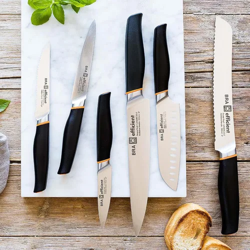 Vista 6 de BRA Cuchillo Santoku eficiente de 5 pulgadas 1.2x1.6x11.8 in gris