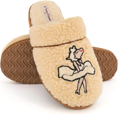 Vista 5 de Nuhaus Women's Footsuite Fuzzy Plush Fleece Slip-on Scuff Mule Slipper with Cozy Memory Foam