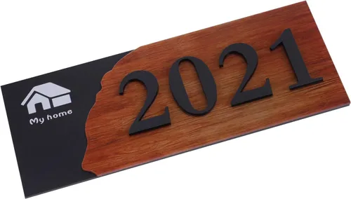 Vista 7 de Letrero personalizado con número de casa en 3D, placa de letrero personalizable con logotipo personalizado, placa de texto, pizarra, para interiores
