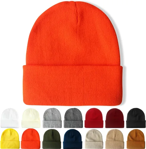 Vista 11 de NPQQUAN Beanie for Men Women Winter Hats for Mens Beanie Cuffed Knit Beanies Skull Cap
