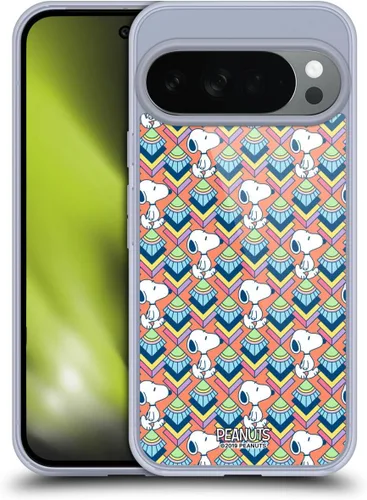 Vista 233 de Head Case Designs Snoopy Deco Dreams - Funda de gel con licencia oficial de Peanuts Blue Pattern [protección de grado militar] compatible con Google