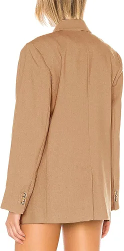 Vista 3 de Taodou Womens Casual Blazers Oversized Open Front Peak Collar Buttons Work Office Jacket
