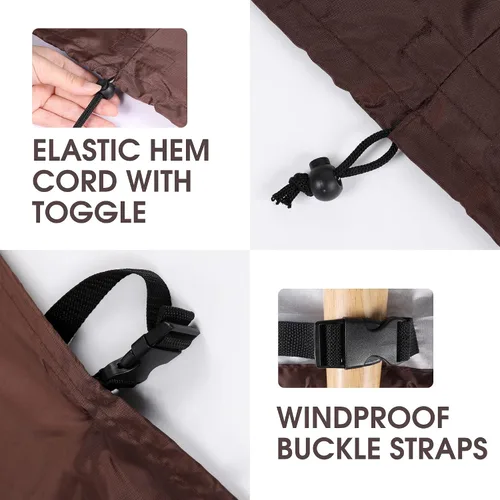Vista 4 de ALSTER Fundas para Sillas de Patio, Funda para Asiento Profundo de Sillón, Resistentes e Impermeables, Fundas para Muebles de Patio al Aire Libre