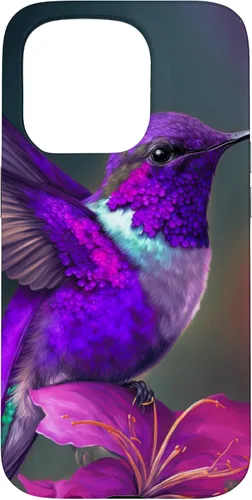 Vista 14 de Funda púrpura para iPhone XR para colibrí
