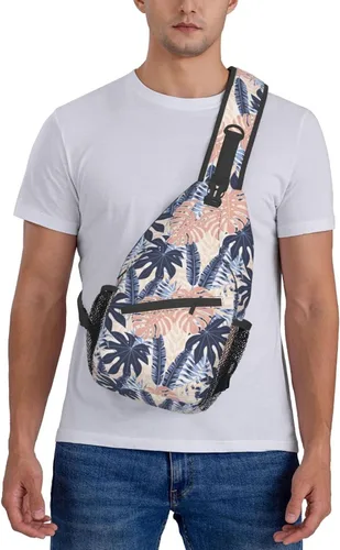 Vista 6 de PETTDY Bolso bandolera para hombres y mujeres, mochila de hombro, bolsas de pecho, mochila cruzada para senderismo, camping, viajes al aire libre