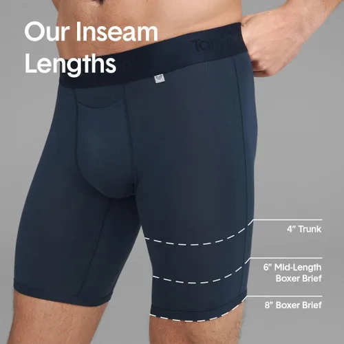 Vista 5 de Tommy John Mens Underwear Cool Cotton Trunk with Contour Pouch and Shorter 4" Inseam Comfortable Underwear